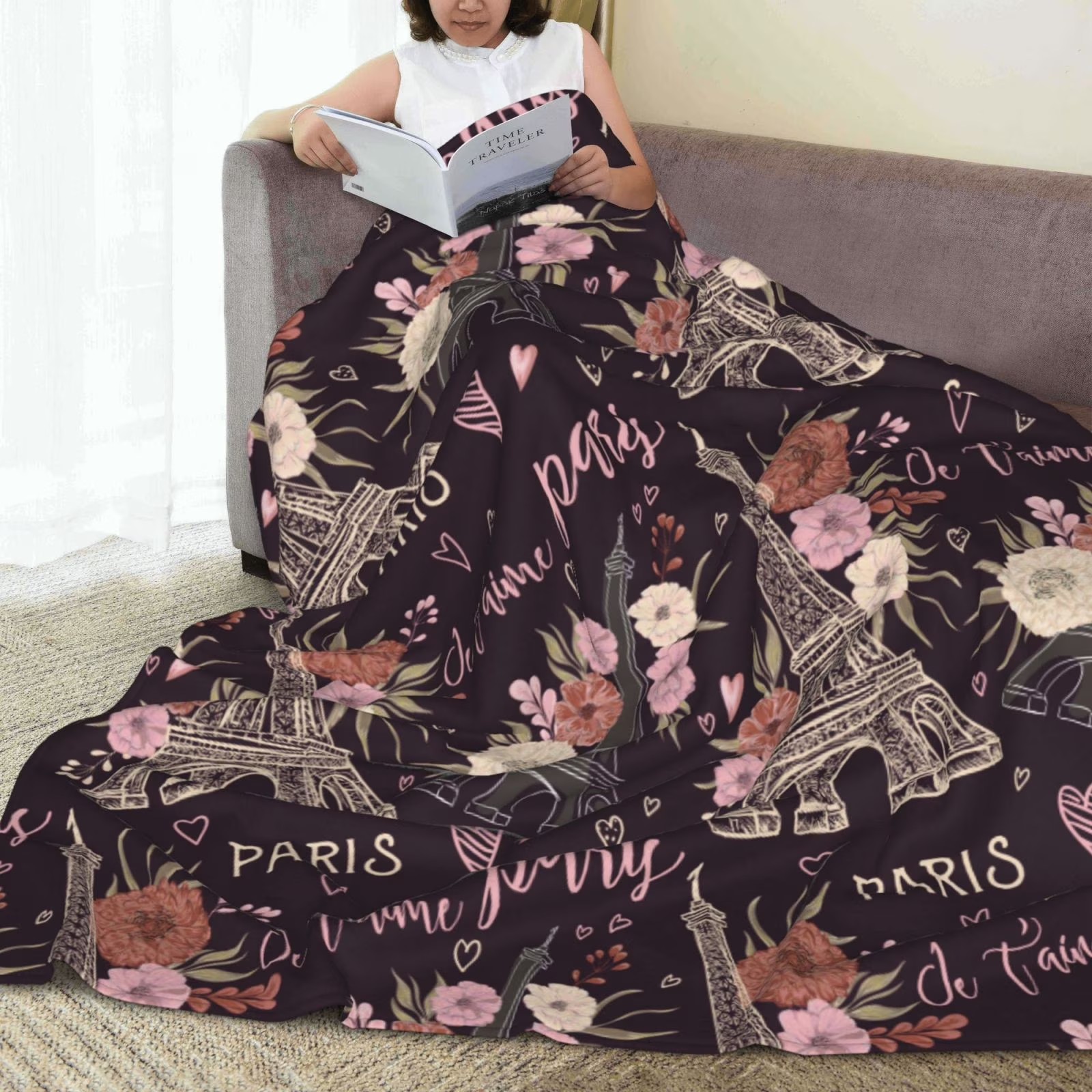 Romantic Paris Eiffel Tower Fl - огляд і ціна Home Textiles Paris