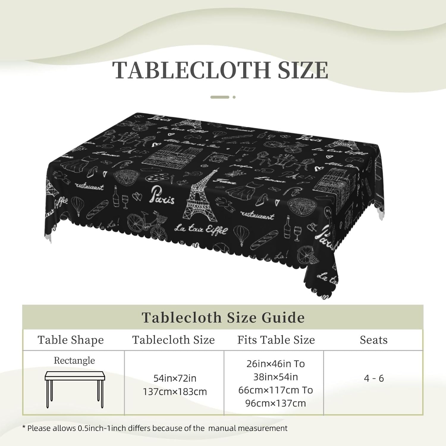 Eiffel Tower Tablecloth France - огляд і ціна Home Textiles Paris
