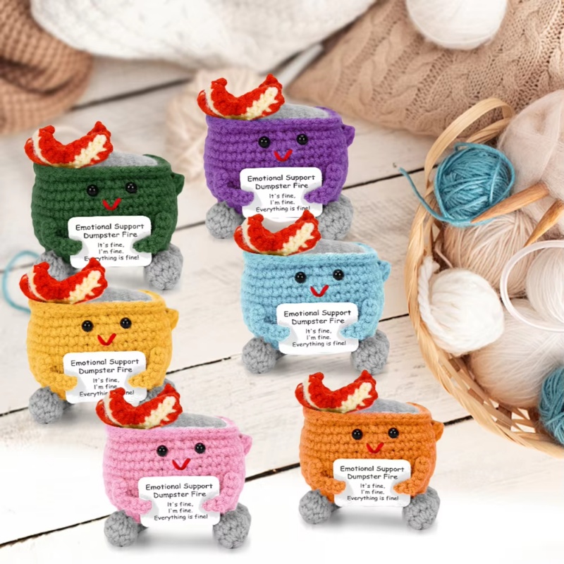 Handmade Crochet Dumpster Fire - огляд і ціна Home Textiles Today