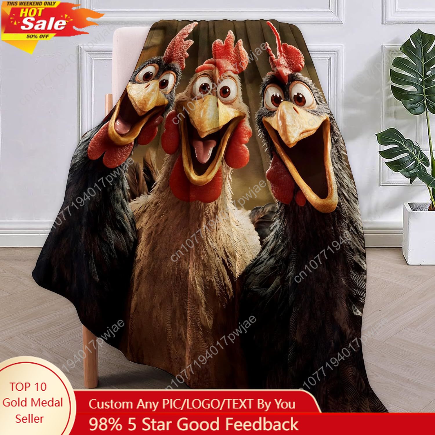 Chickens Blanket Gifts for Wom - огляд і ціна Home Textiles Throw