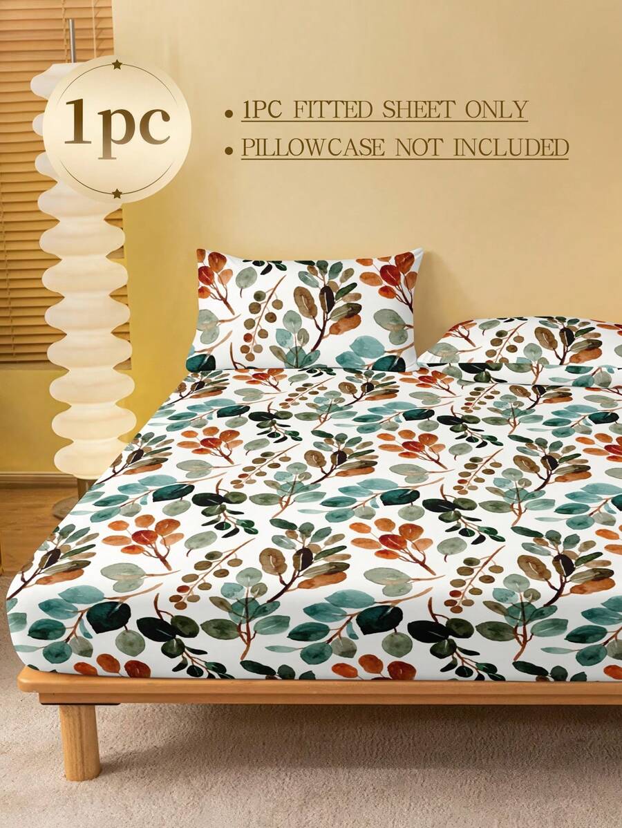 Floral Leaf Printed Fitted She - огляд і ціна Fitted Sheet Deep