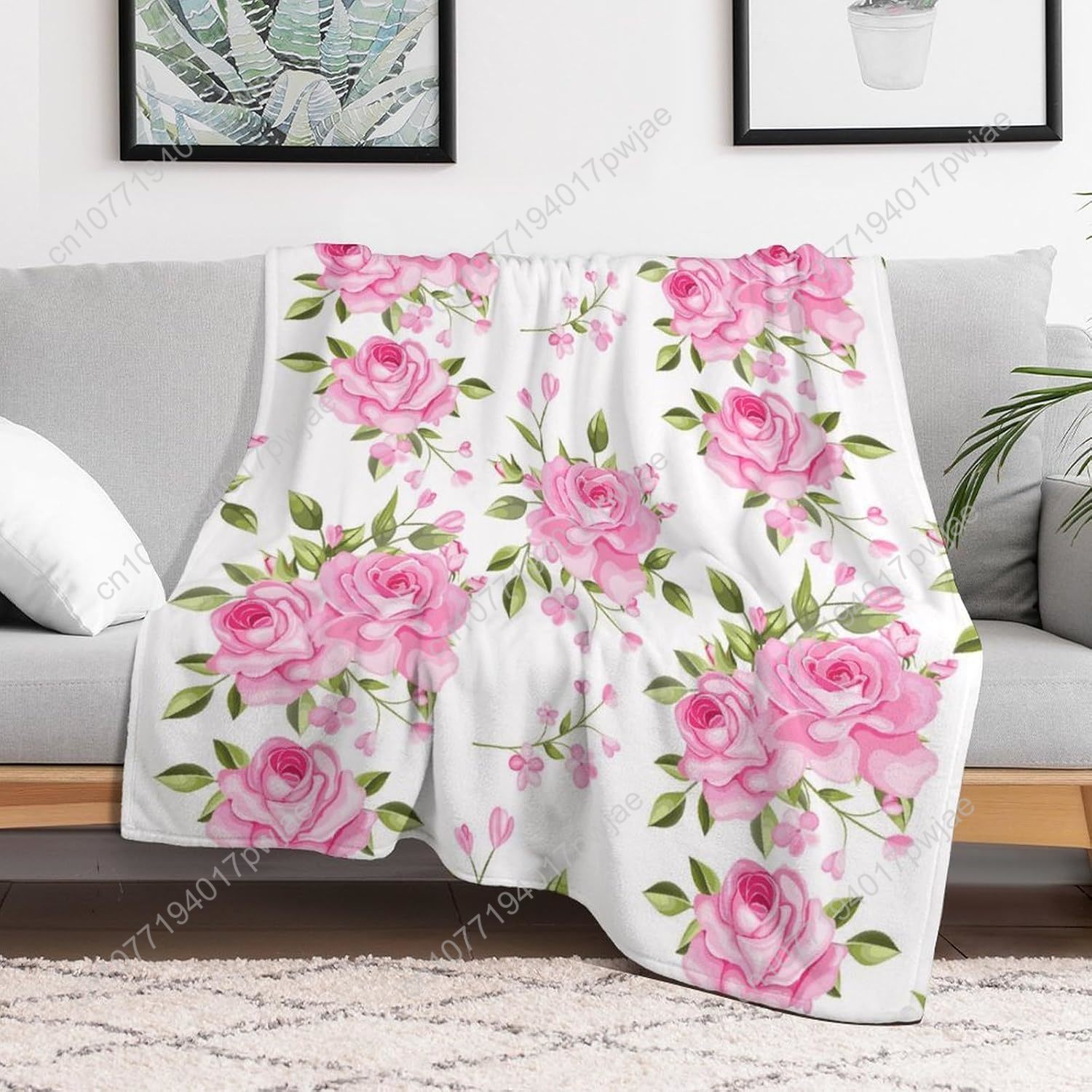 Pink Flower Throw Blanket Flor - огляд і ціна Home Textiles Throw