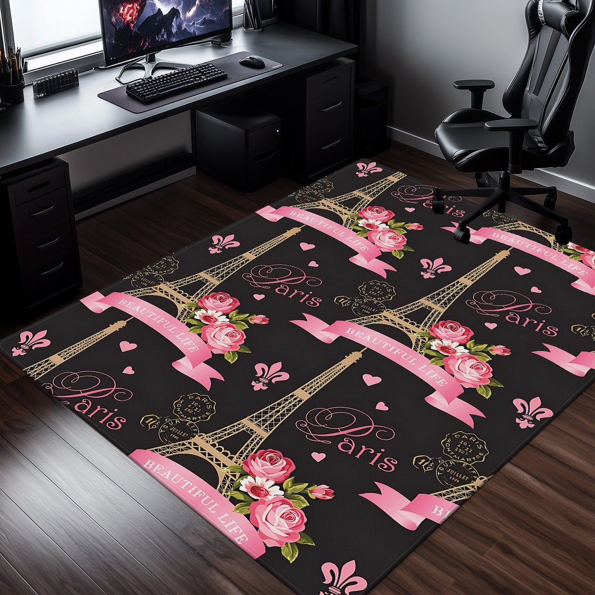 Paris Eiffel Tower Rose Pink C - огляд і ціна Home Textiles Paris