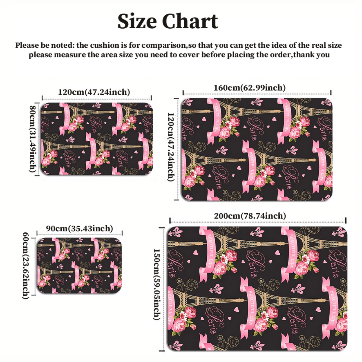 Paris Eiffel Tower Rose Pink C - огляд і ціна Home Textiles Paris