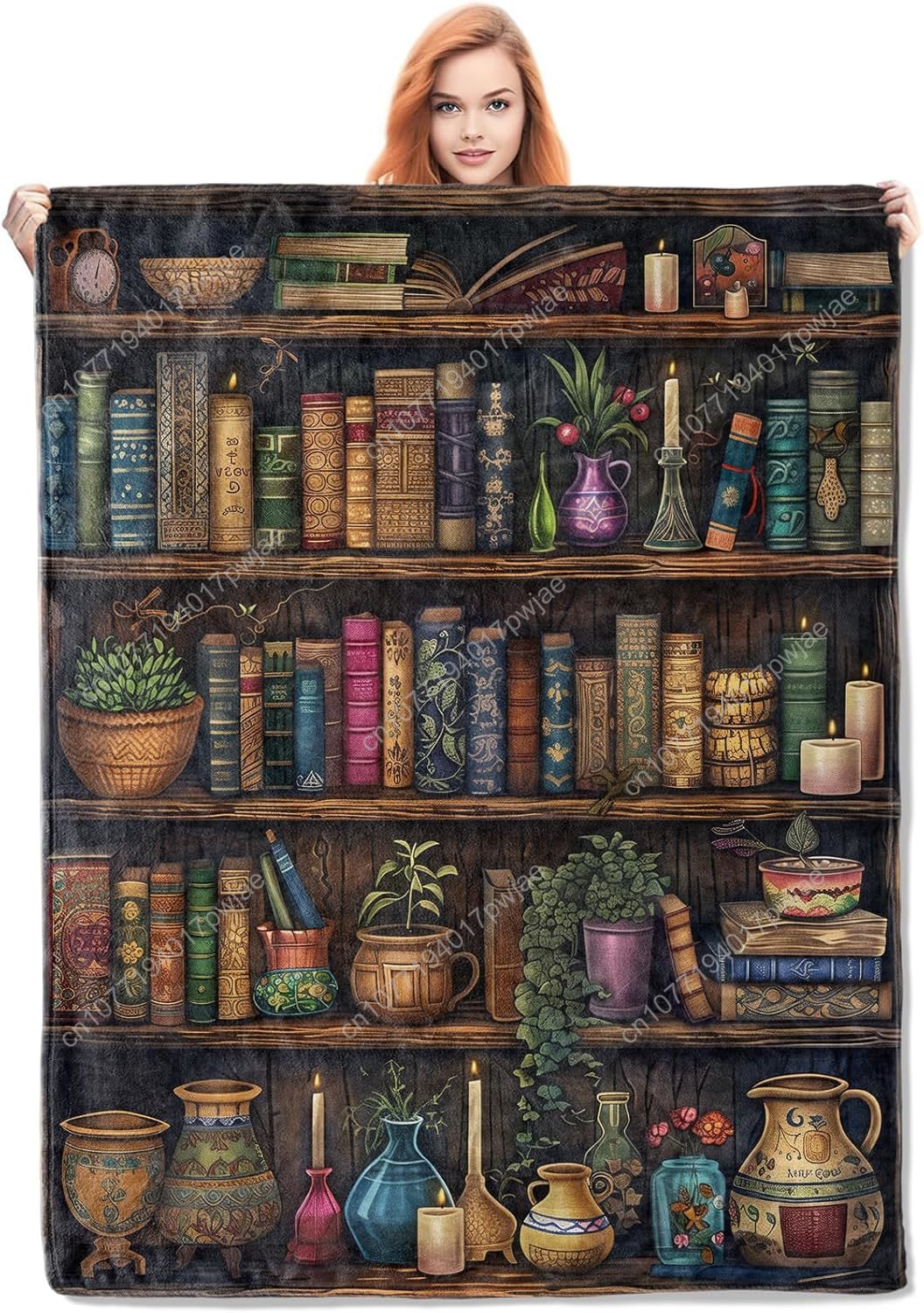 Vintage Bookshelf Blanket Read - огляд і ціна Home Textiles Throw