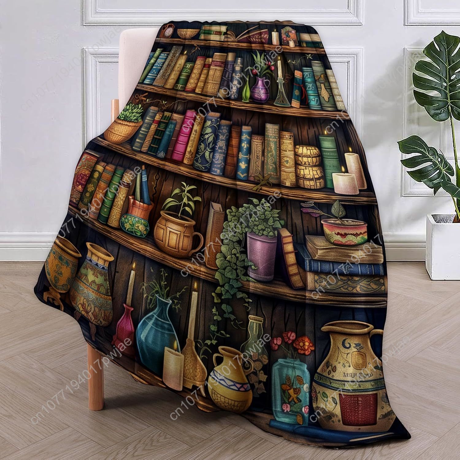 Vintage Bookshelf Blanket Read - огляд і ціна Home Textiles Throw