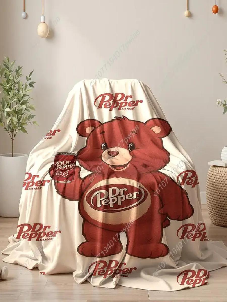 Dr Pepper Bear Flannel Throw B - огляд і ціна Home Textiles Throw