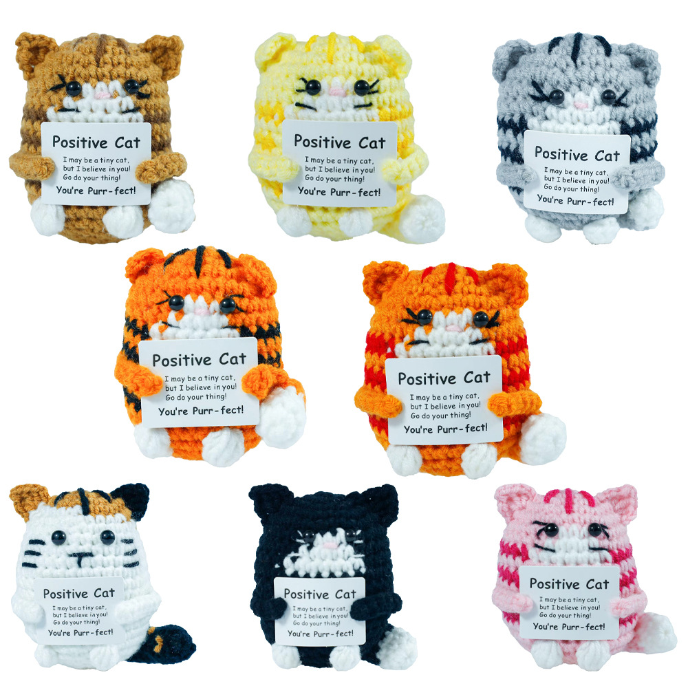 Funny Crochet Positive Cat Dol - огляд і ціна Home Textiles Today