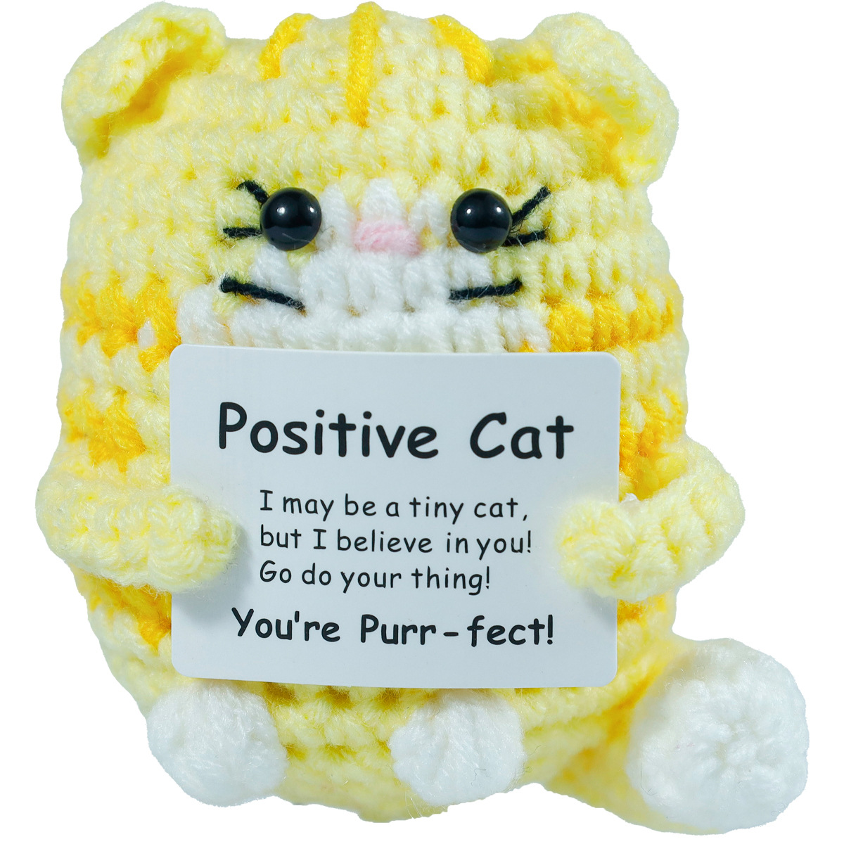 Funny Crochet Positive Cat Dol - огляд і ціна Home Textiles Today