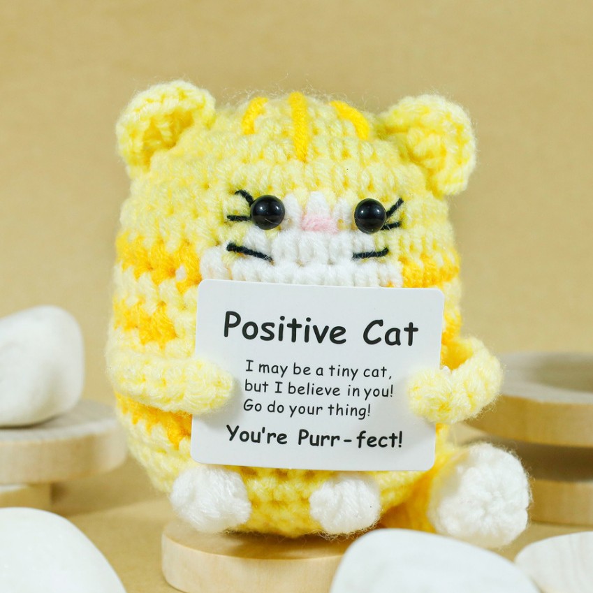 Funny Crochet Positive Cat Dol - огляд і ціна Home Textiles Today