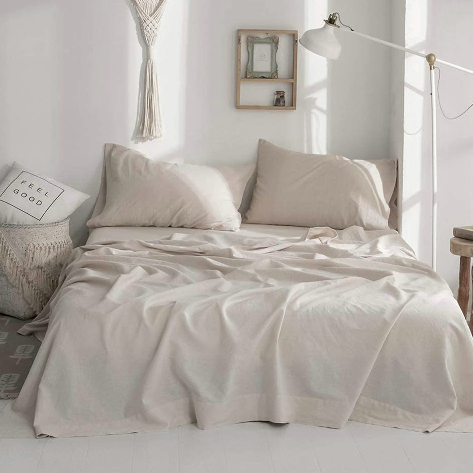 100% Linen Soft Bed Sheets, Qu - огляд і ціна Fitted Sheet Deep