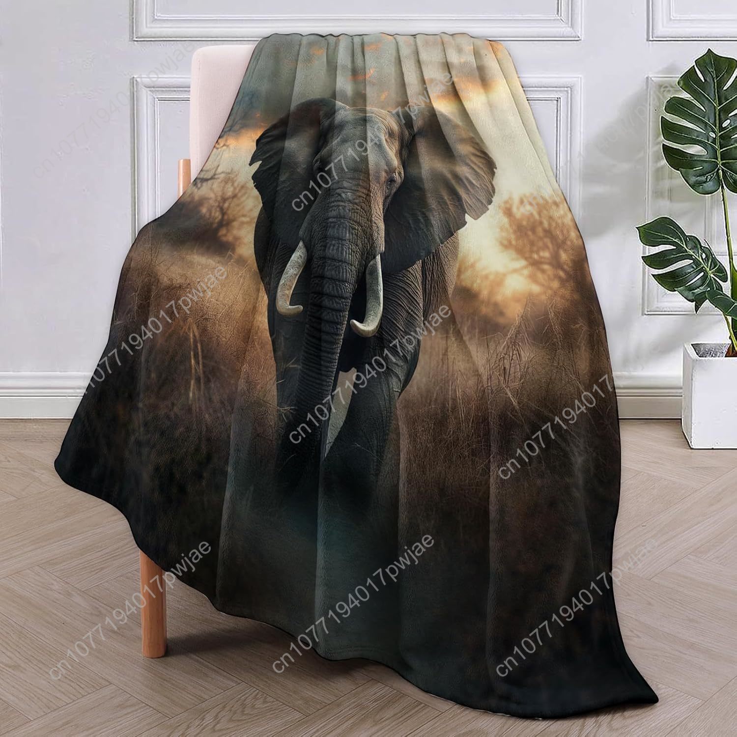 Elephant Fleece Blanket, Reali - огляд і ціна Home Textiles Throw