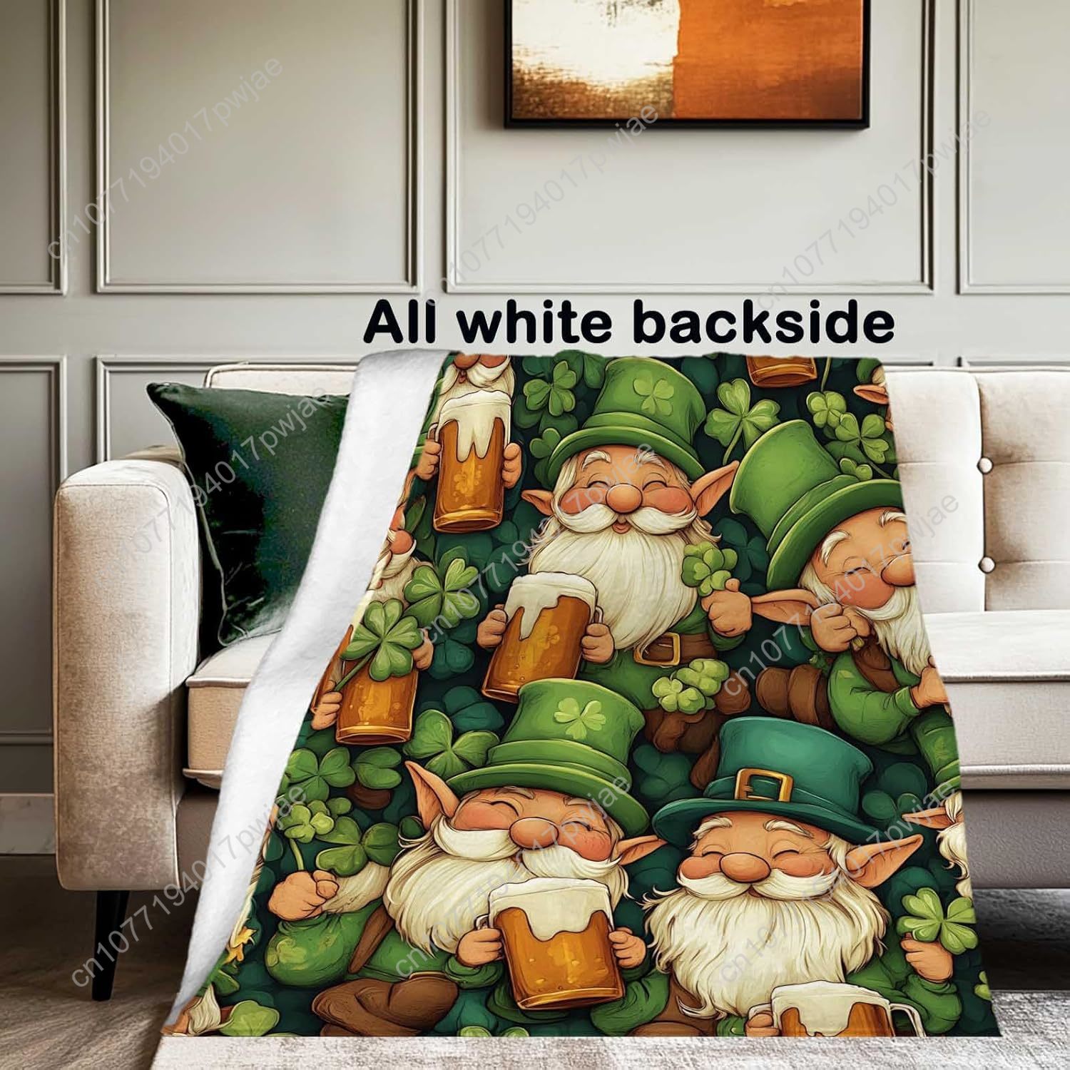 St. Patrick’s Day Gnome Throw  - огляд і ціна Home Textiles Today