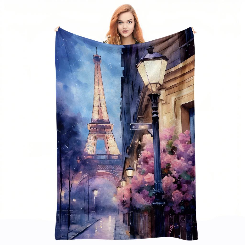 Paris Night Scene Pattern Flan - огляд і ціна Home Textiles Paris