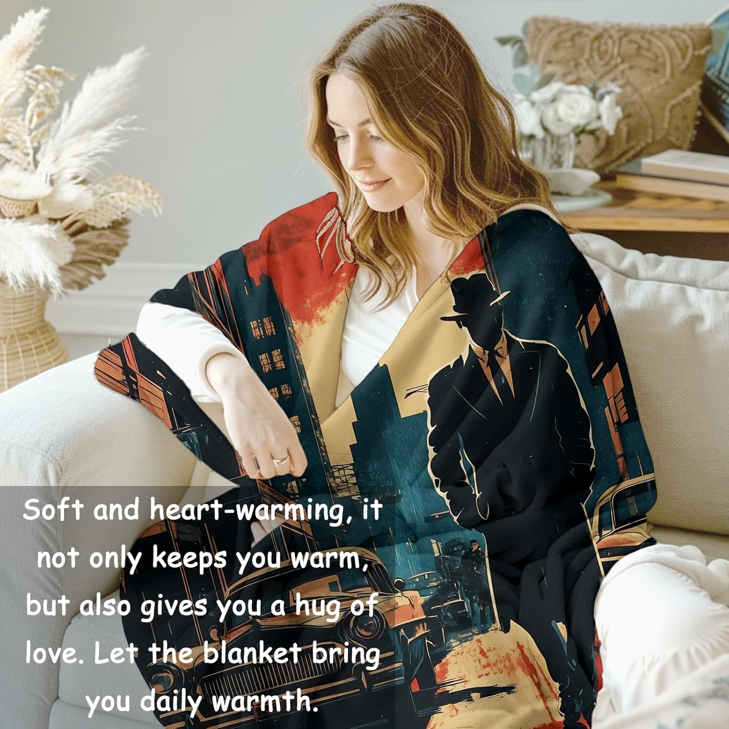 Noir Detective Blanket Gifts f - огляд і ціна Home Textiles Throw