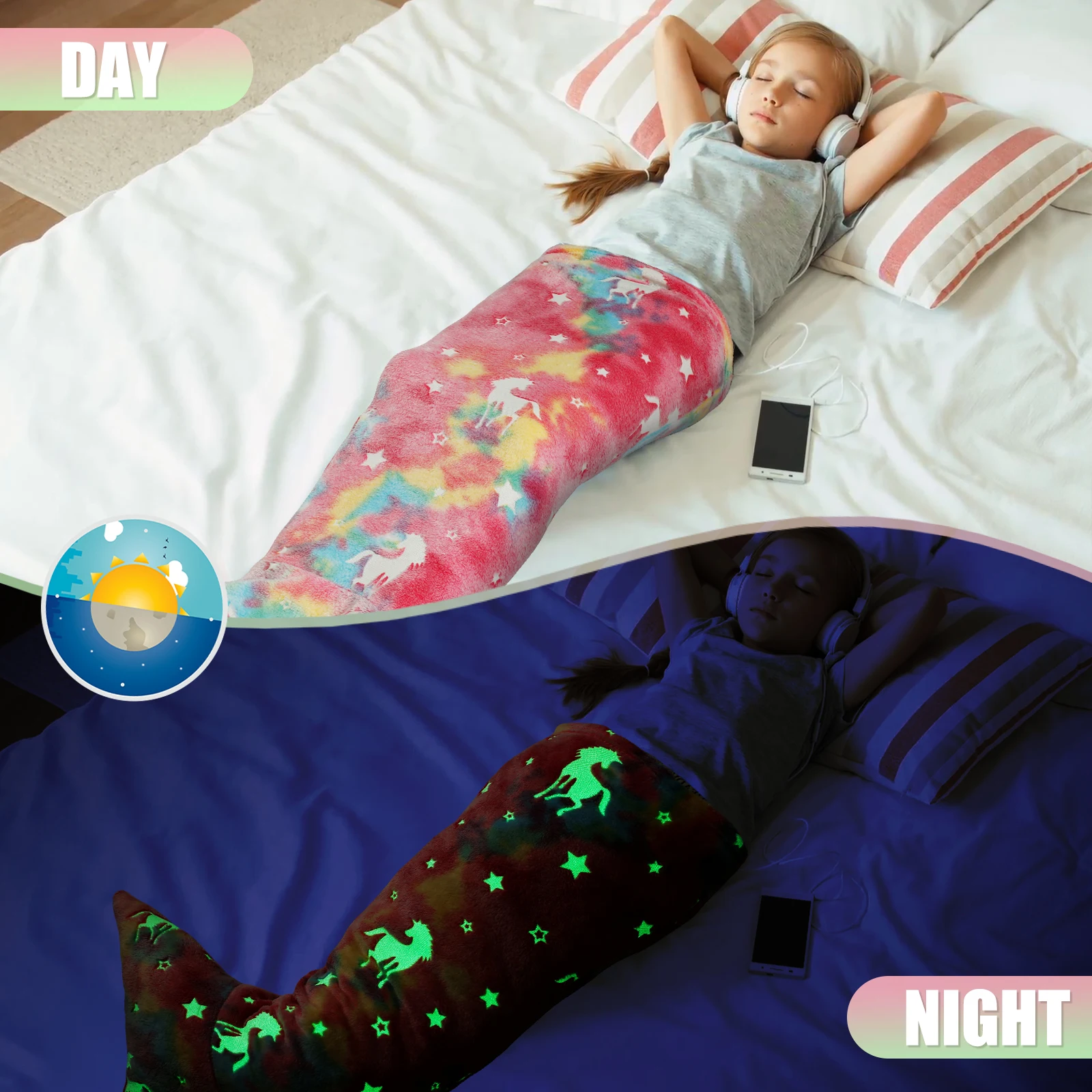 Flannel Mermaid Sleeping Bag S - огляд і ціна Home Textiles Super Soft