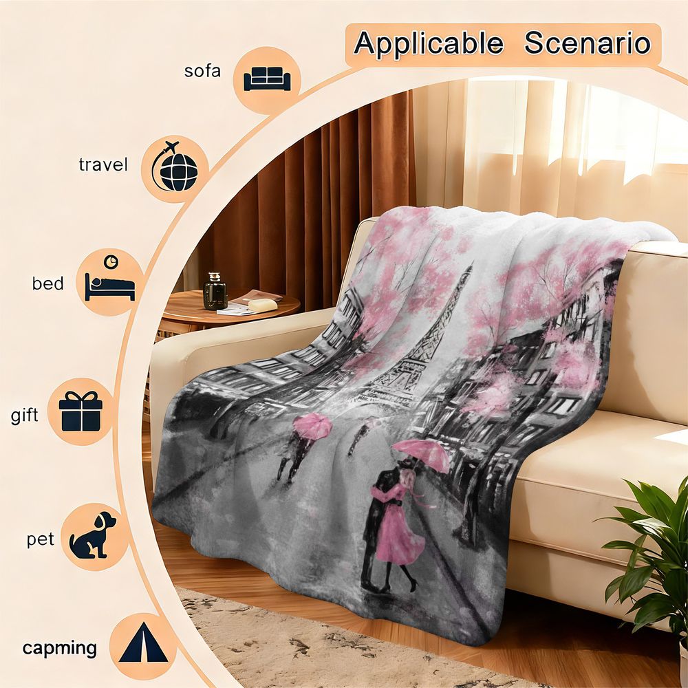 Paris Rainy Day Romantic Flann - огляд і ціна Home Textiles Paris