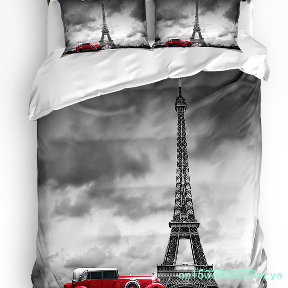Paris Eiffel Tower With Red Ca - огляд і ціна Home Textiles Paris